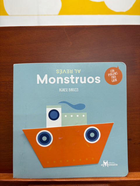 Monstruos al revés de Editorial Amanuta, ejemplar físico del libro