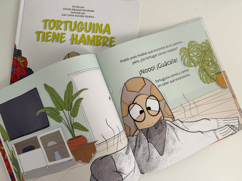 Interior de Tortuguina tiene hambre durante su búsqueda de comida