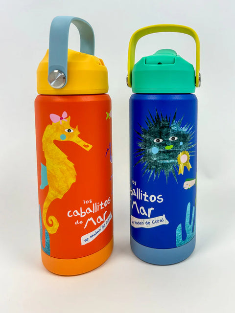 Botella- Los caballitos de mar se mudan de coral