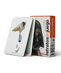 Cartas ilustradas con personajes de Retratos en juego