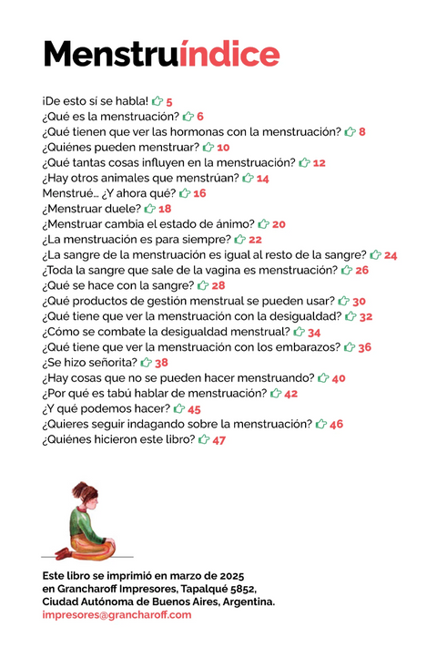 Menstruación en marcha
