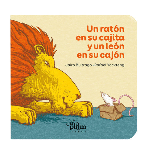 Un ratón un su cajita y un león en su cajón