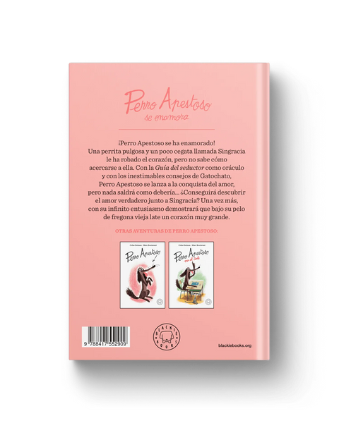 Contraportada de Perro Apestoso se enamora — Blackie Books
