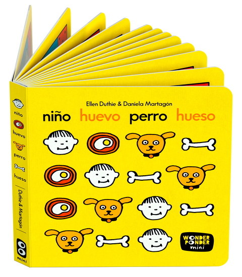 Vista desplegada de Niño, huevo, perro, hueso — Wonder Ponder