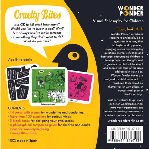 Cruelty Bites, libro-juego de Wonder Ponder — contraportada