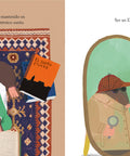 Interior de Detective Topo, detalle narrativo ilustrado por Camilla Pintonato