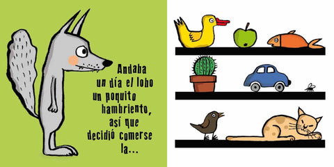 Interior de El lobo y la mosca, de Antje Damm