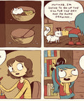 Interior de Hilda and the Troll: Hilda dibuja antes de salir a explorar