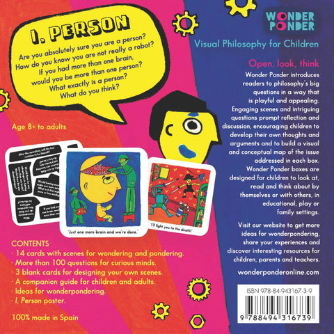 I, Person, libro-juego de Wonder Ponder — contraportada