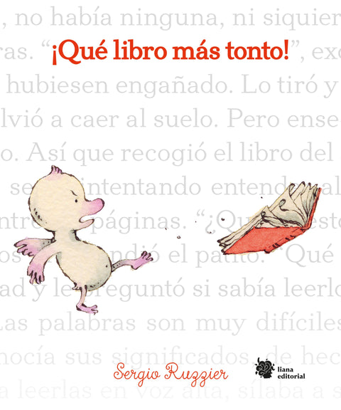 Portada de ¡Qué libro más tonto! — Liana Editorial