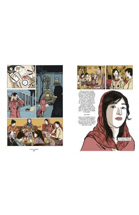 Interior de Mujer, Vida, Libertad: páginas de cómic sobre mujeres iraníes