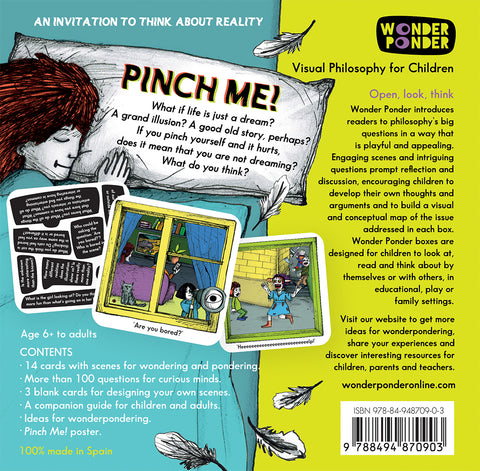 Pinch Me!, libro-juego de Wonder Ponder — contraportada