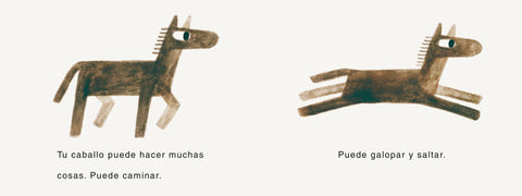 Interior de Tu caballo: el caballo camina, galopa y salta.