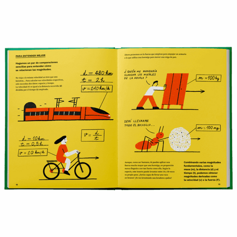 Interior de Mecánica ilustrada — velocidad y fuerza
