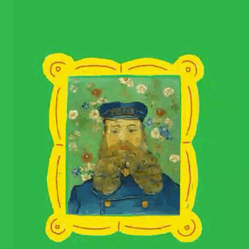 El cartero barba con bolsillos