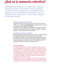 ¿Cómo funciona la memoria? - Leo Leo Libros