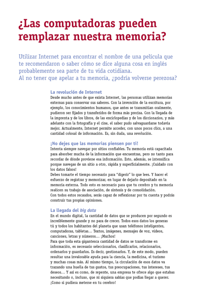 ¿Cómo funciona la memoria?