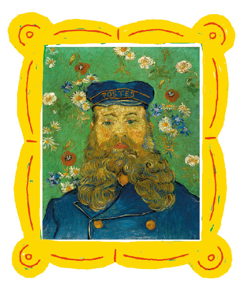 El cartero barba con bolsillos