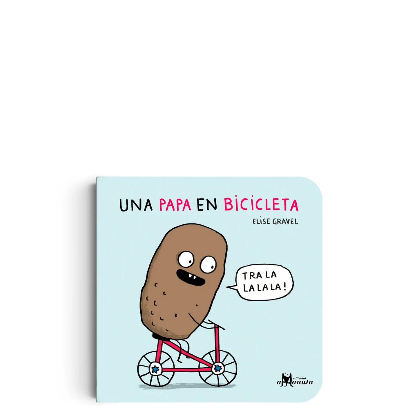 Una papa en bicicleta